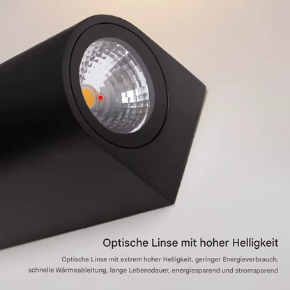LED Wandleuchte Up & Down 6W – Moderne Innen- & Außenwandleuchte Schwarz, Warm- oder Weißlicht, 110–265V