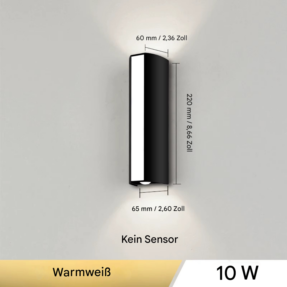LED Außenwandleuchte Up & Down 10W IP66 – Moderne LED Wandlampe Außen Warmweiß/Kaltweiß – Wasserdichte Außenbeleuchtung für Haus & Garten