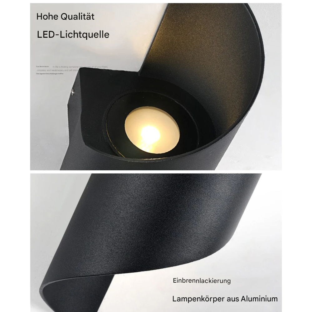 Moderne LED Wandleuchte Außen IP65 – 10W Up Down Wandlampe aus Aluminium – LED Außenwandleuchte für Haus, Hotel & Flur