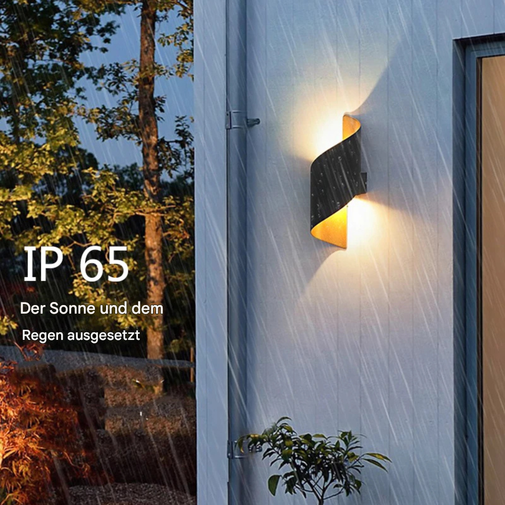 Moderne LED Wandleuchte Außen IP65 – 10W Up Down Wandlampe aus Aluminium – LED Außenwandleuchte für Haus, Hotel & Flur