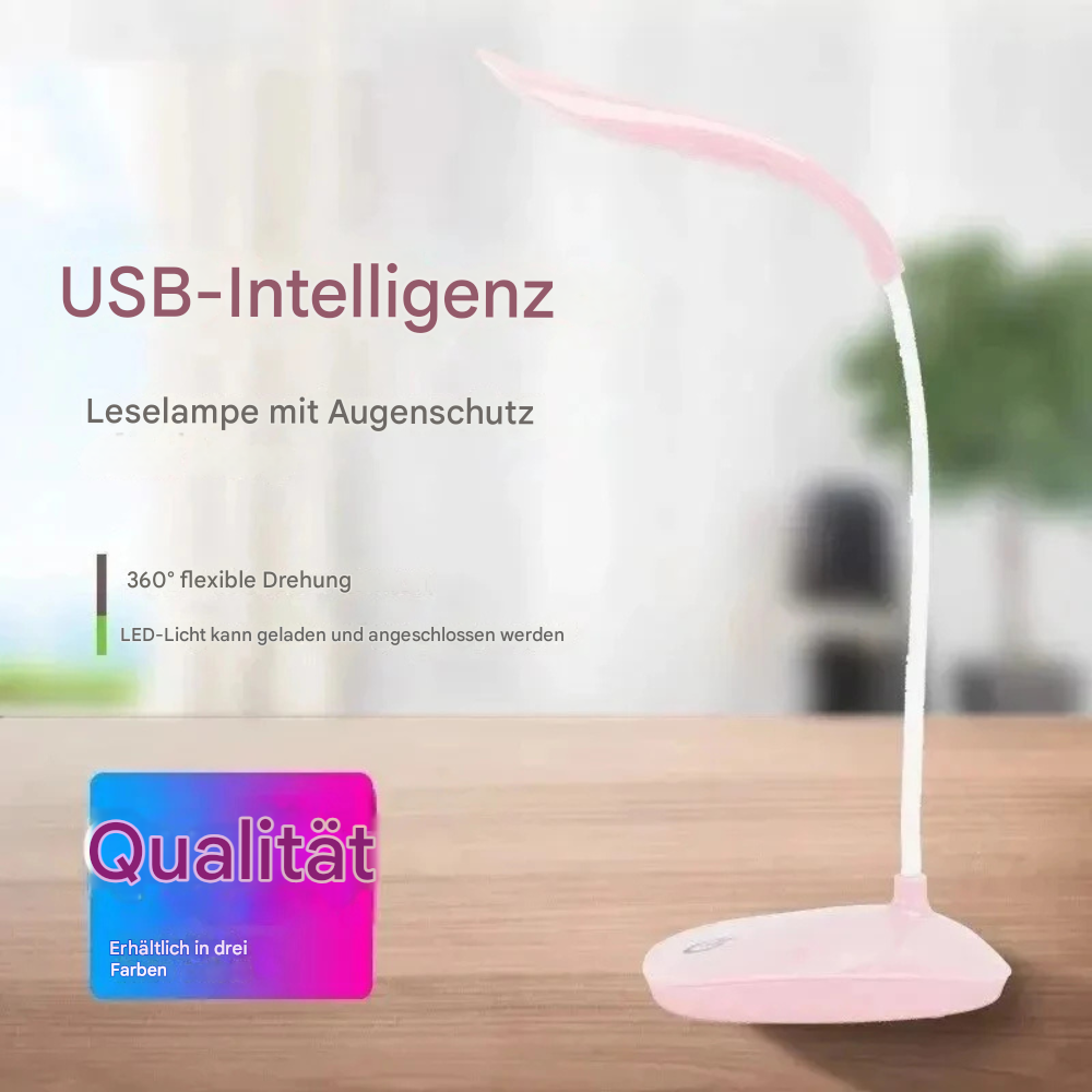 LED Touch Tischlampe dimmbar – USB aufladbare Schreibtisch- & Leselampe mit Augenschutz