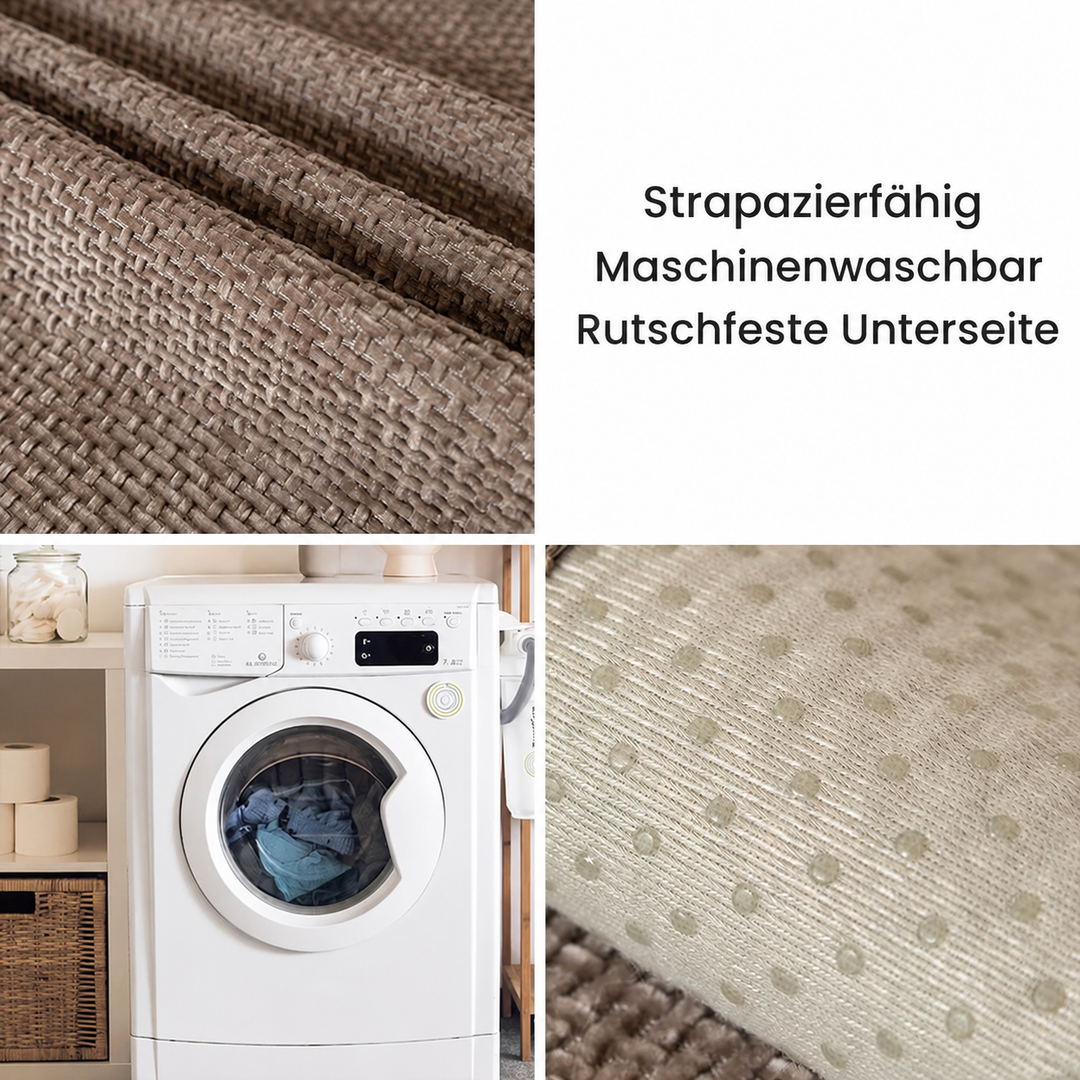 Moderner Chenille-Sofabezug in Tweed-Optik, rutschfest