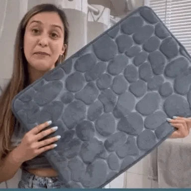Fußmatte mit Pflastersteinrelief