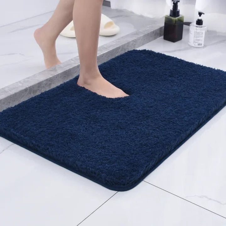 Einfarbiger Hochflor-Badteppich