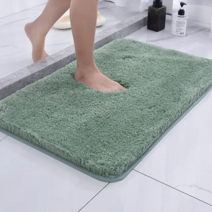 Einfarbiger Hochflor-Badteppich