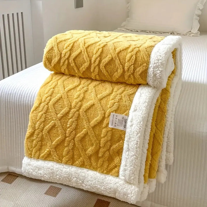 Einfarbige Sherpa-Decke
