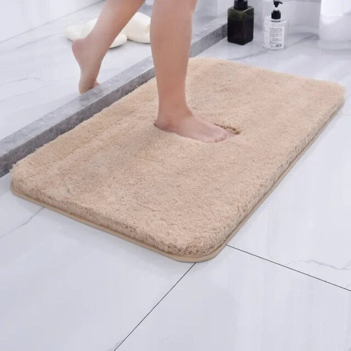 Einfarbiger Hochflor-Badteppich