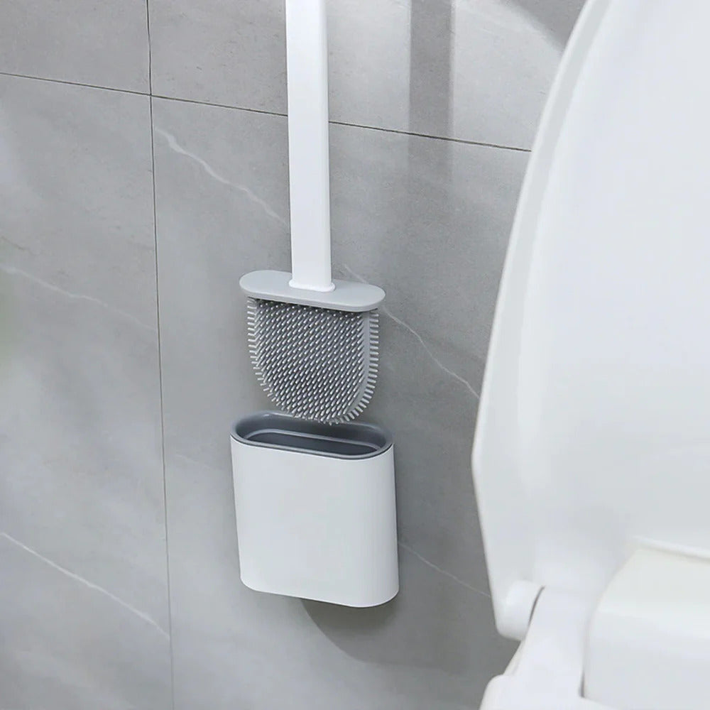 WC-Bürste aus Silikon mit Halter