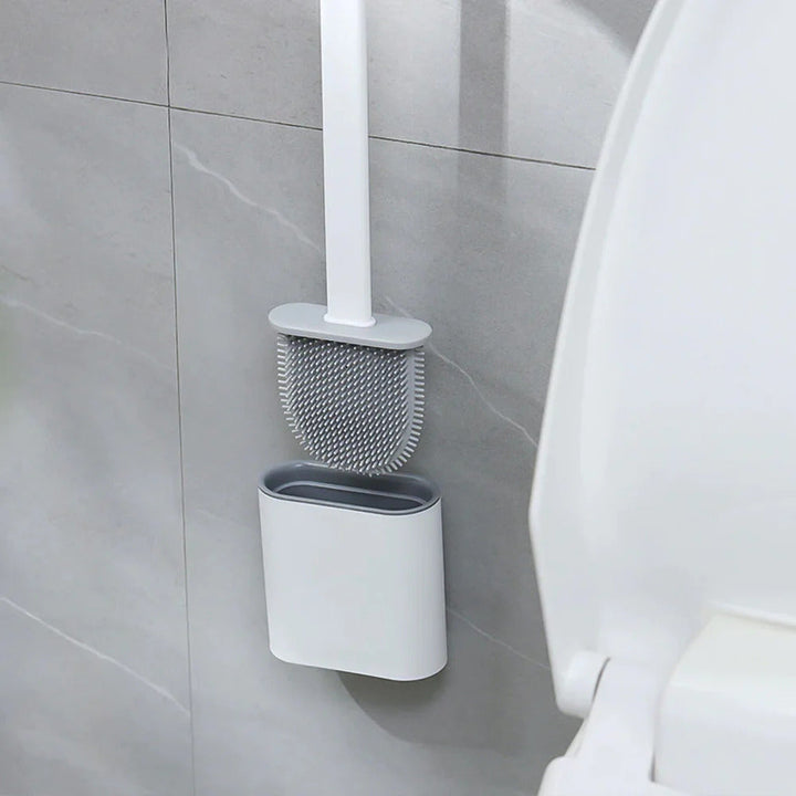WC-Bürste aus Silikon mit Halter