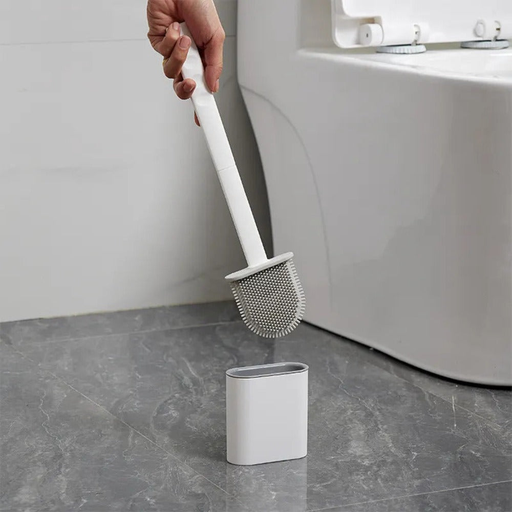 WC-Bürste aus Silikon mit Halter