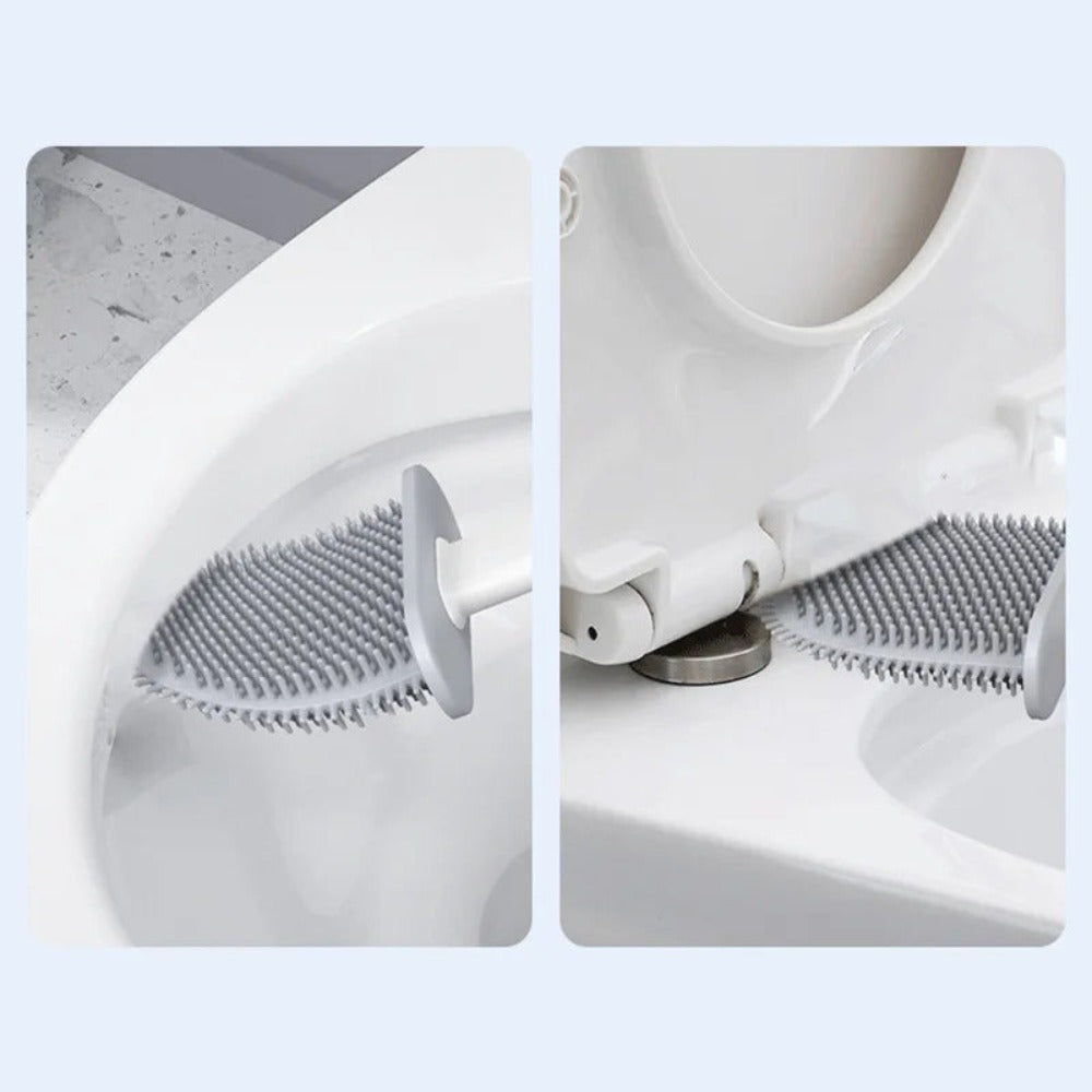 WC-Bürste aus Silikon mit Halter