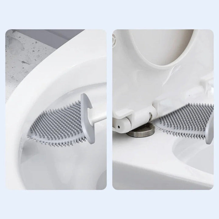 WC-Bürste aus Silikon mit Halter