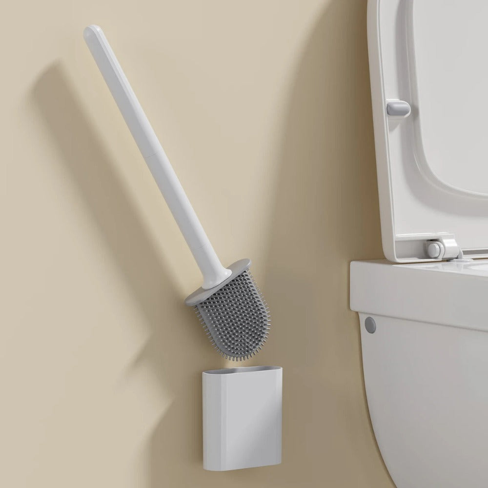 WC-Bürste aus Silikon mit Halter