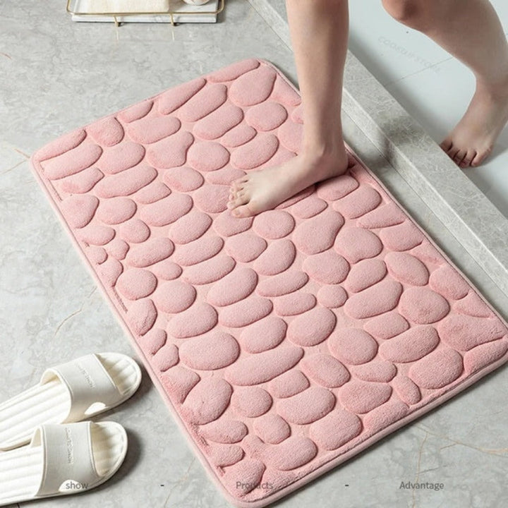 Fußmatte mit Pflastersteinrelief