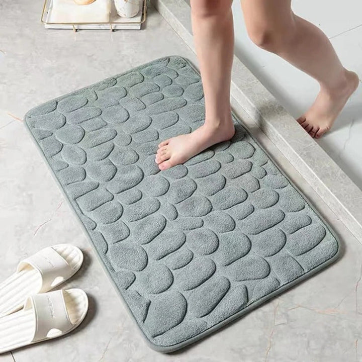 Fußmatte mit Pflastersteinrelief