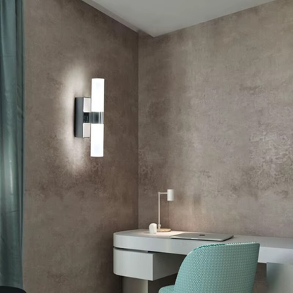 Moderne LED Wandleuchte aus Edelstahl & Acryl mit COB-LED – Wandlampe Innenbeleuchtung Warmweiß / Kaltweiß