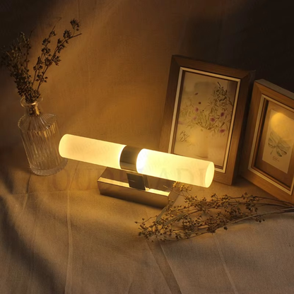 Moderne LED Wandleuchte aus Edelstahl & Acryl mit COB-LED – Wandlampe Innenbeleuchtung Warmweiß / Kaltweiß