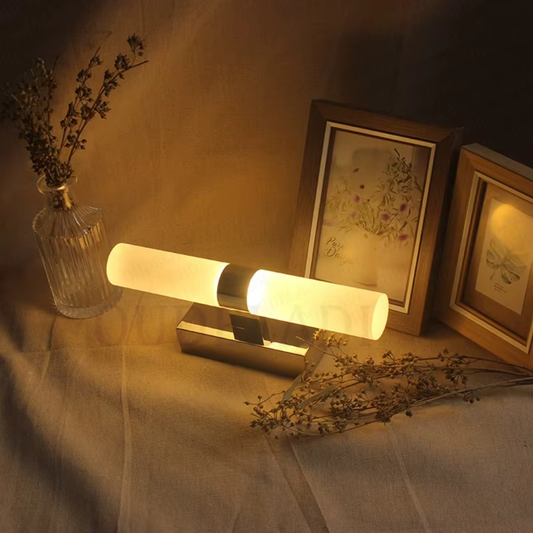 Moderne LED Wandleuchte aus Edelstahl & Acryl mit COB-LED – Wandlampe Innenbeleuchtung Warmweiß / Kaltweiß