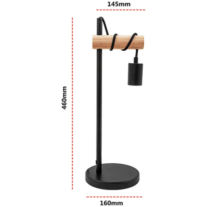 Retro Tischlampe Vintage E27 – Industrielle Nachttischlampe aus Eisen | Leselampe für Schlafzimmer & Büro
