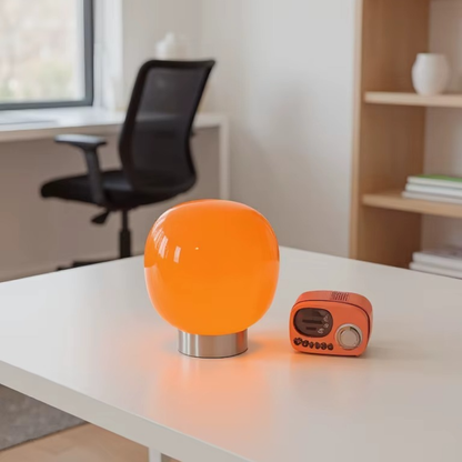 Moderne dimmbare Macaron Glas-Tischlampe – Minimalistische LED Nachttischlampe für Wohnzimmer & Hotel Schlafzimmer