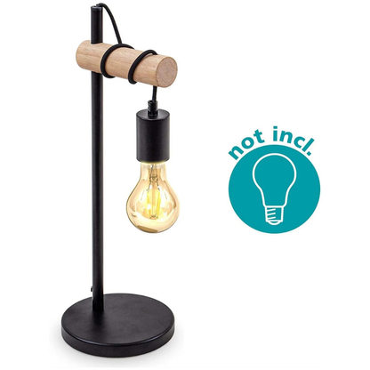 Retro Tischlampe Vintage E27 – Industrielle Nachttischlampe aus Eisen | Leselampe für Schlafzimmer & Büro