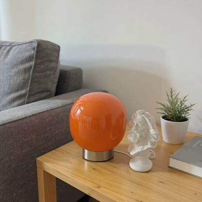 Moderne dimmbare Macaron Glas-Tischlampe – Minimalistische LED Nachttischlampe für Wohnzimmer & Hotel Schlafzimmer