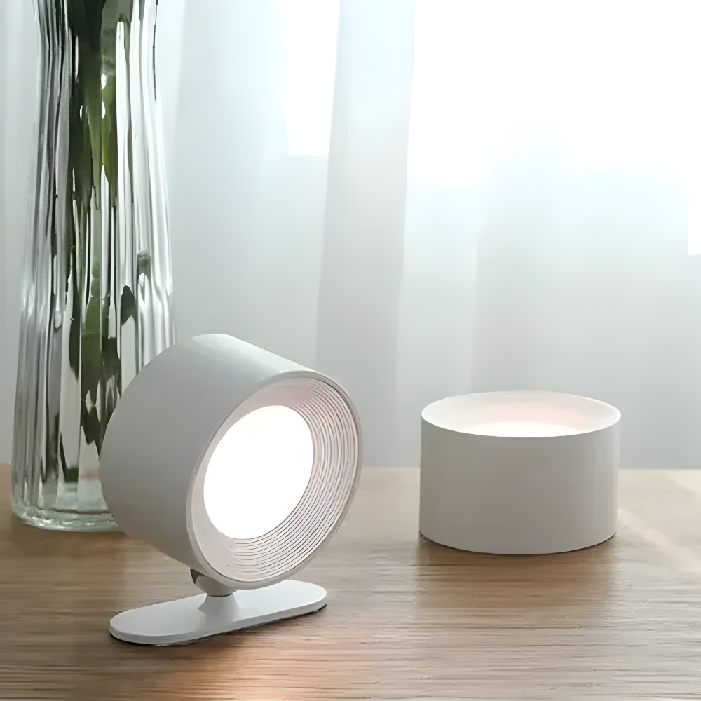 Kabellose LED Wandleuchte – Wiederaufladbar, Dimmbar, 360° Drehbar, Magnetische Wandlampe für Innenräume