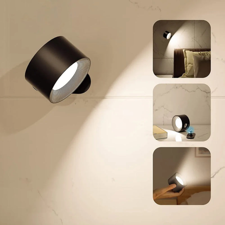 Rotalux™ | Kabellose 360° LED-Wandleuchte