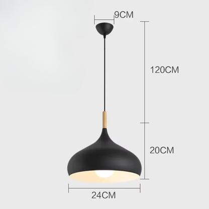 Nordische Pendelleuchte Ø24 cm – Moderne Design Hängelampe E27 für Restaurant, Café, Wohnzimmer & Esstisch