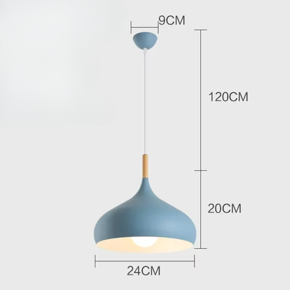 Nordische Pendelleuchte Ø24 cm – Moderne Design Hängelampe E27 für Restaurant, Café, Wohnzimmer & Esstisch