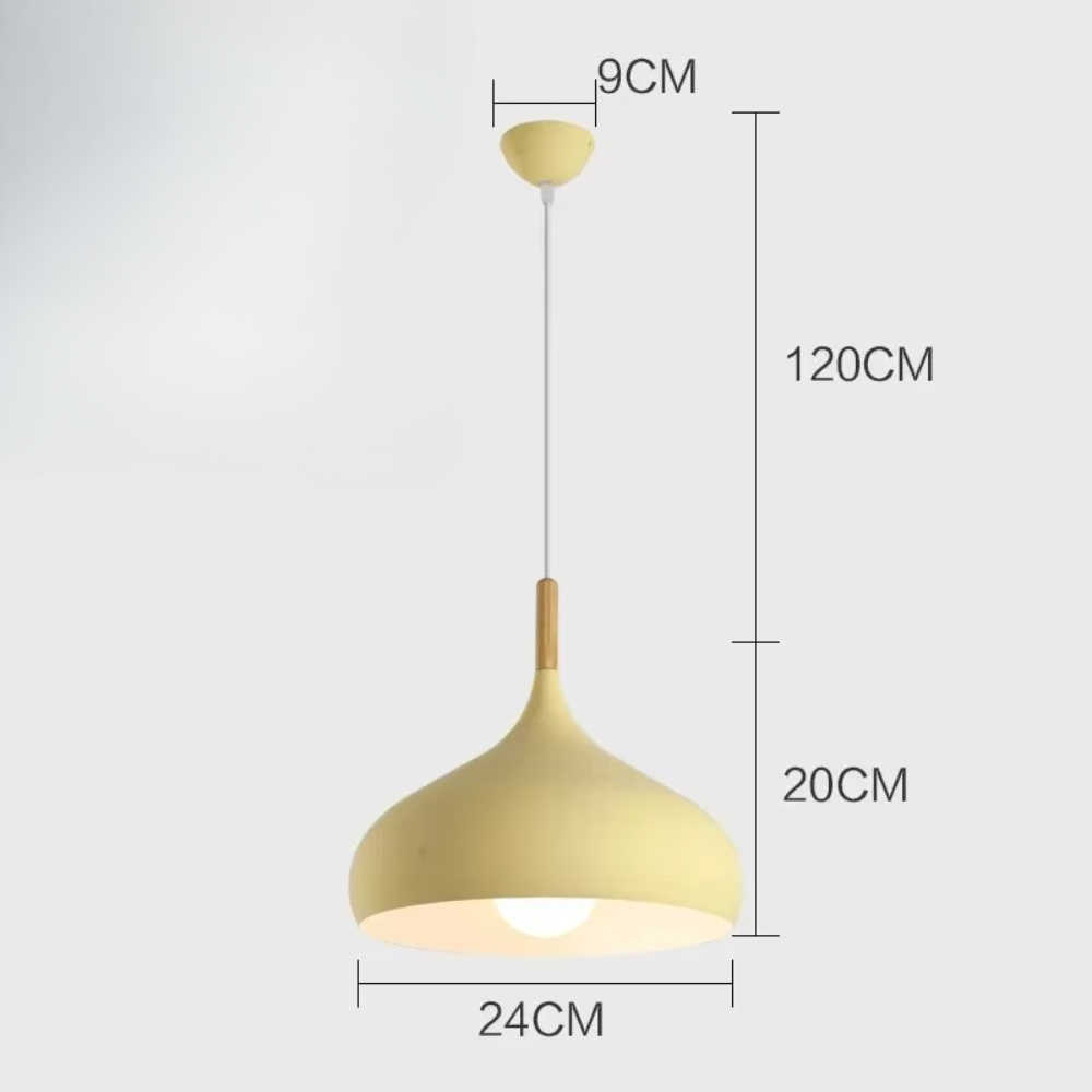 Nordische Pendelleuchte Ø24 cm – Moderne Design Hängelampe E27 für Restaurant, Café, Wohnzimmer & Esstisch