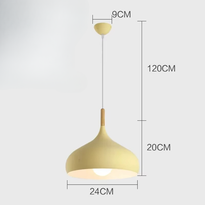 Nordische Pendelleuchte Ø24 cm – Moderne Design Hängelampe E27 für Restaurant, Café, Wohnzimmer & Esstisch