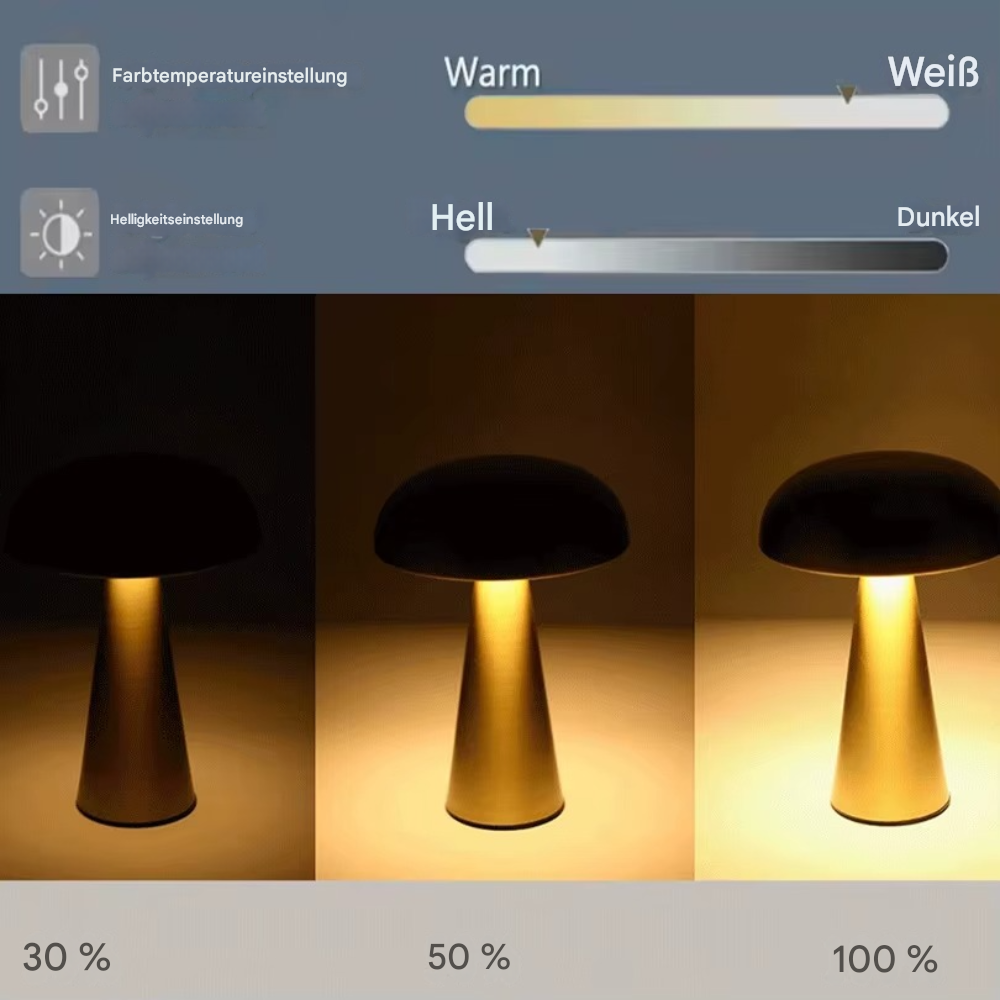 LED Touch Tischlampe dimmbar – Kabellose USB Tischleuchte mit Farbwechsel – Moderne Design Nachttischlampe