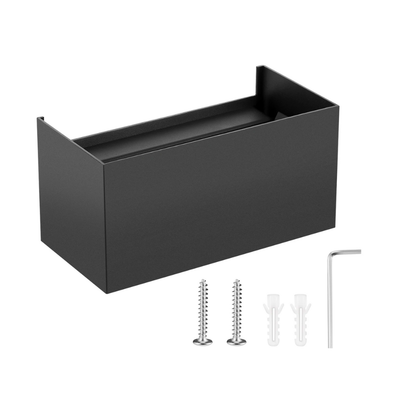 LED Wandleuchte Innen & Außen Schwarz – Up Down Wandlampe mit verstellbarem Lichtstrahl, G9 LED 12W, Warmweiß 3000K, Aluminium, wasserdicht