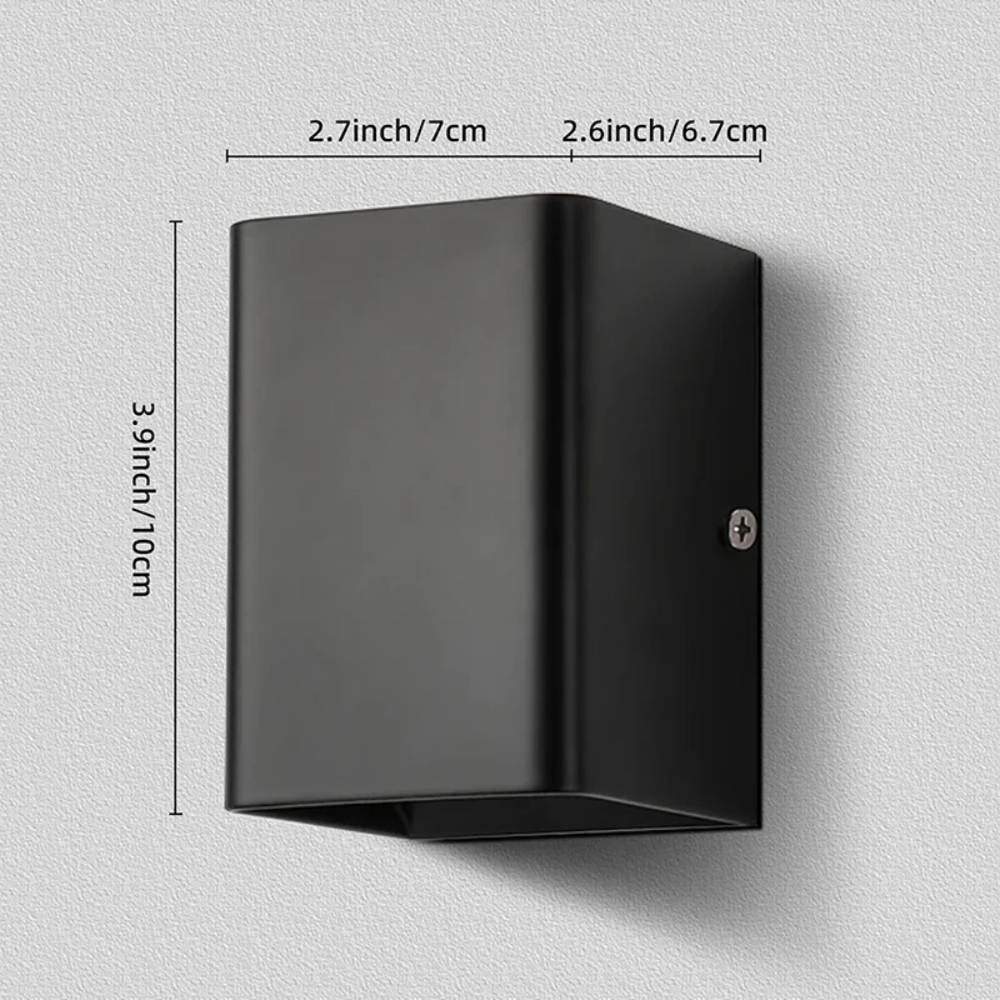 LED Wandleuchte RGBW Innen – 2er Set Moderne Up & Down Wandlampen aus Aluminium – Farbwechsel LED Wandlampe mit Fernbedienung, Schwarz