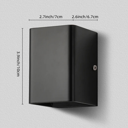 LED Wandleuchte RGBW Innen – 2er Set Moderne Up & Down Wandlampen aus Aluminium – Farbwechsel LED Wandlampe mit Fernbedienung, Schwarz