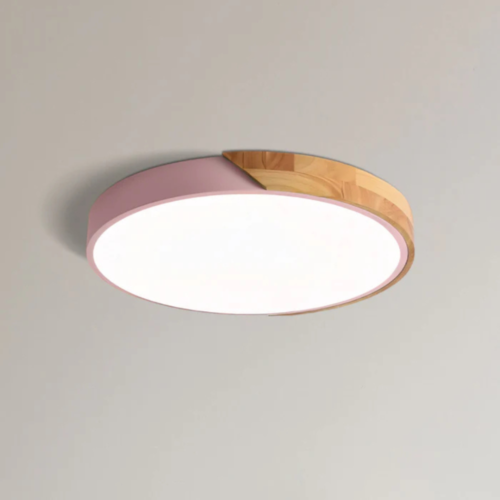 Nordévo™ | Skandinavische Holz-Deckenleuchte Rosa Mit Holz