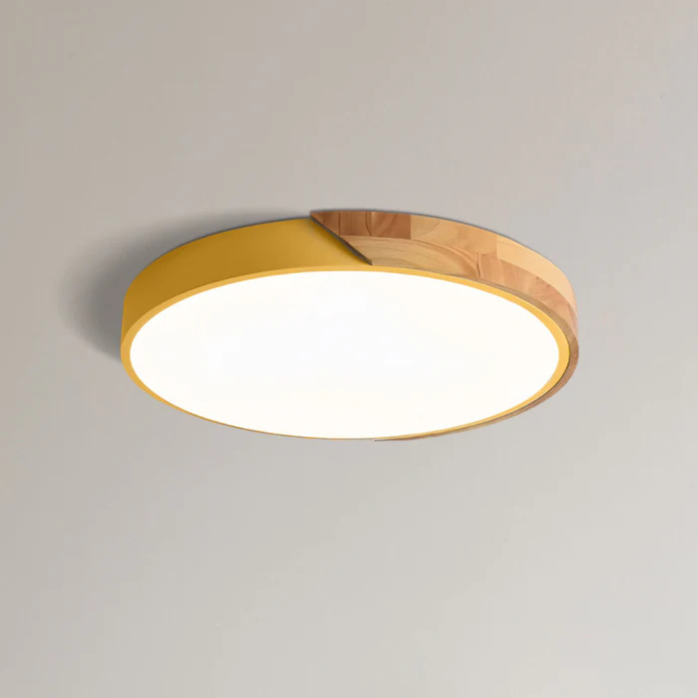 LED Deckenleuchte Holz – Moderne skandinavische Deckenlampe aus Holz & Acryl für Wohnzimmer & Schlafzimmer