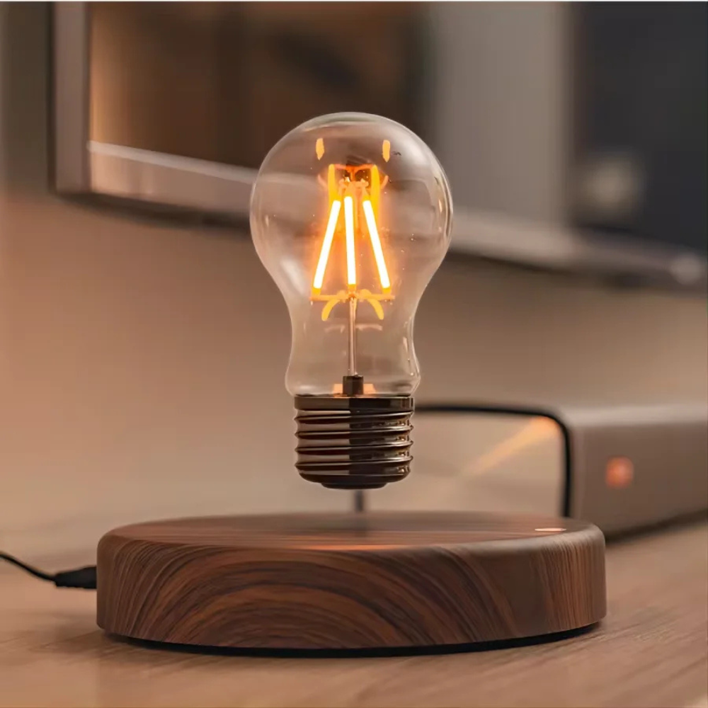 Magnetische Schwebelampe LED – Floating Bulb Tischlampe mit Touch-Schalter | Moderne Design-Deko für Büro & Zuhause