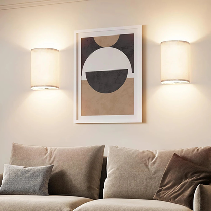 Kabellose LED Wandleuchte aus Stoff – RGB Wandlampe mit Fernbedienung, 13 Farben, Timer, dimmbare Ambientebeleuchtung Innen