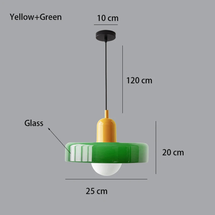 Nordavé™ | Retro Glas-Pendelleuchte D2
