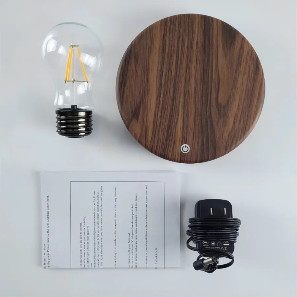 Magnetische Schwebelampe LED – Floating Bulb Tischlampe mit Touch-Schalter | Moderne Design-Deko für Büro & Zuhause