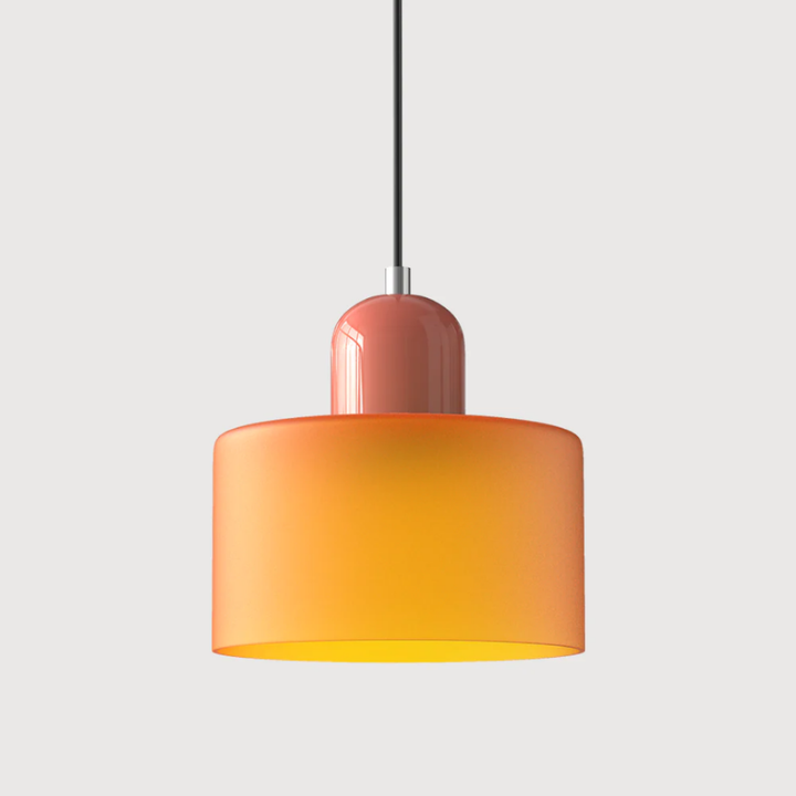 Luméno™ | Retro Design-Pendelleuchte Rosa A-Orange