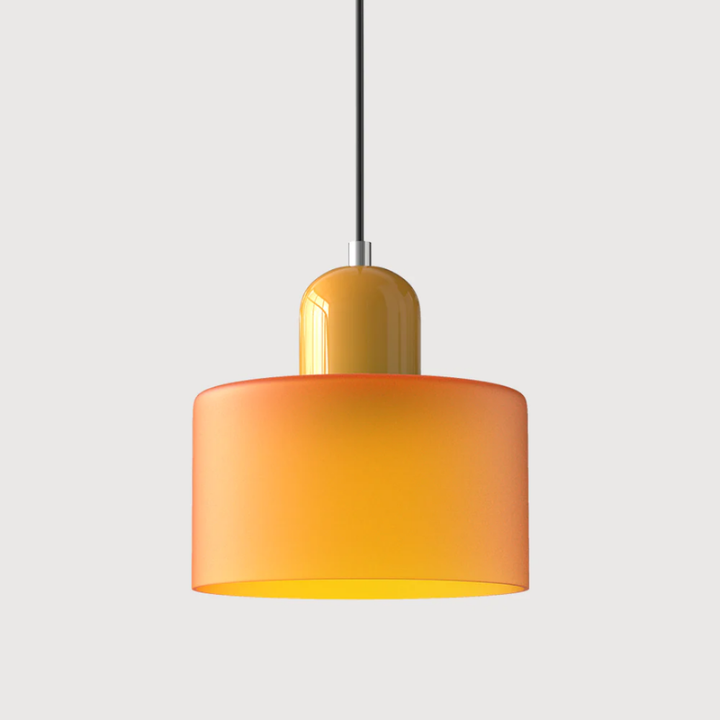 Luméno™ | Retro Design-Pendelleuchte Gelb A-Orange