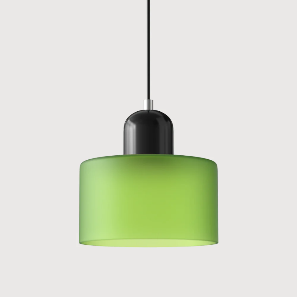 Luméno™ | Retro Design-Pendelleuchte Schwarz B-Grün