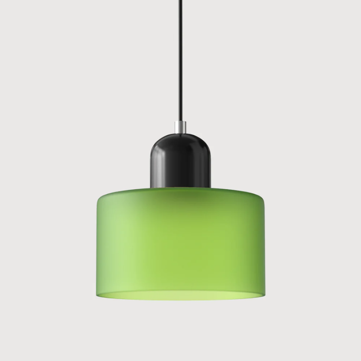 Luméno™ | Retro Design-Pendelleuchte Schwarz B-Grün