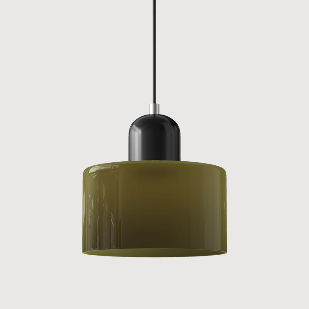 Luméno™ | Retro Design-Pendelleuchte Schwarz C-DunkelGrün