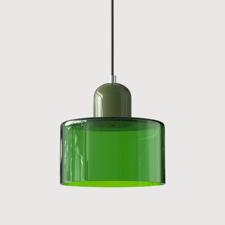 Luméno™ | Retro Design-Pendelleuchte Grün D-OliveGrün
