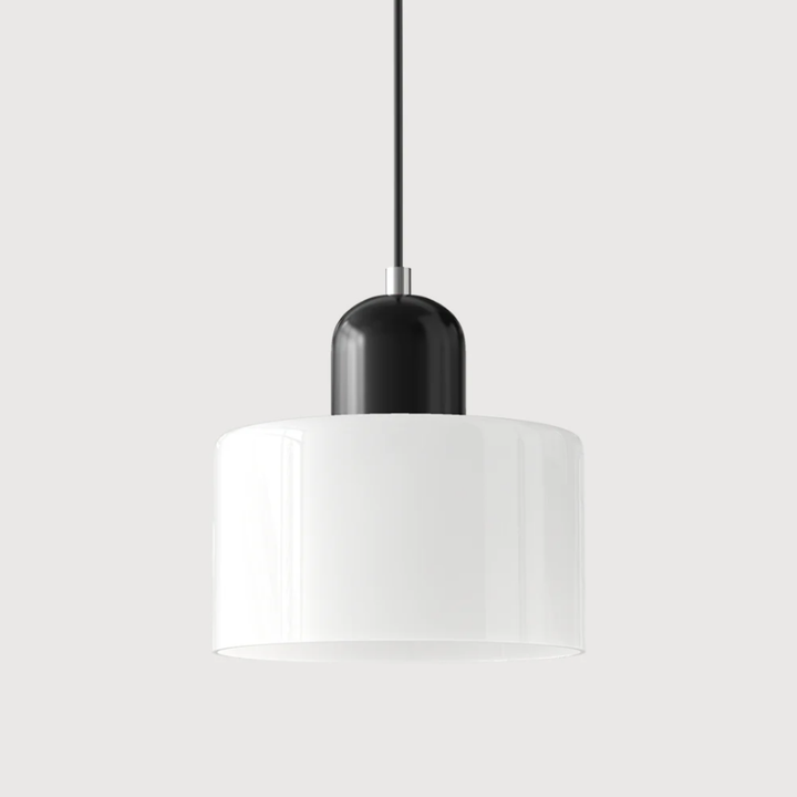 Luméno™ | Retro Design-Pendelleuchte Schwarz E-Weiß