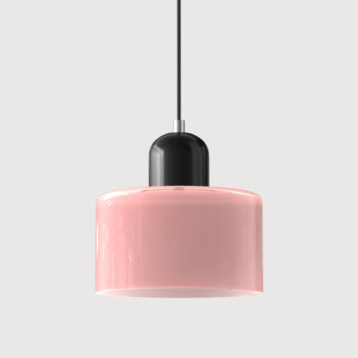 Luméno™ | Retro Design-Pendelleuchte Schwarz F-Rosa